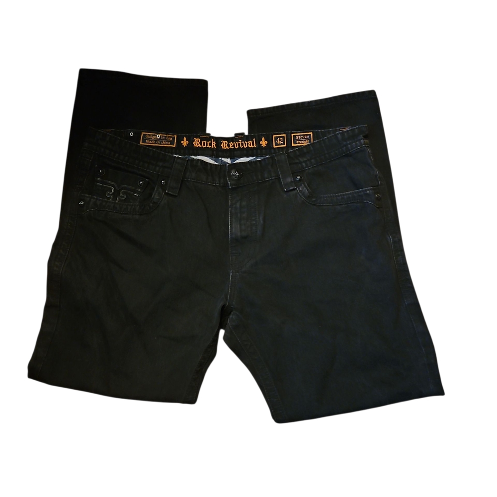 Rock Revival Dark Wash Relaxed Jeans